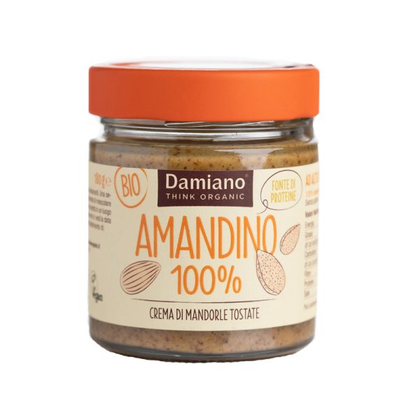 Creme de Amêndoas Torradas Amandino Biológico Damiano 180g