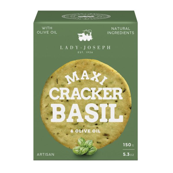 Maxi Crackers de Manjericão e Azeite Lady Joseph 150g