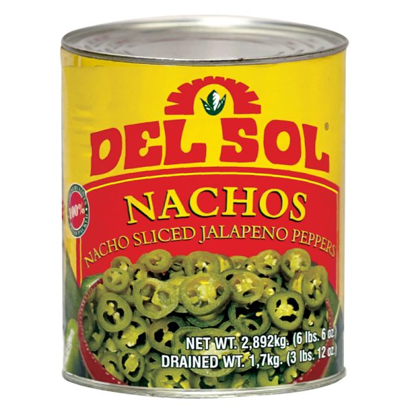 DelSol Sliced Green Jalapeno Peppers 2892g